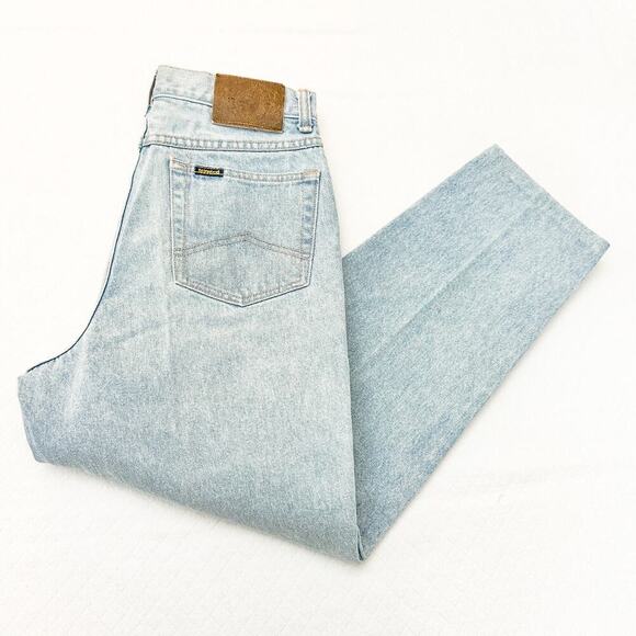 Texwood Light Wash Denim Jeans Vintage Mom Style Cropped Pants Size 28 - Picture 8 of 8